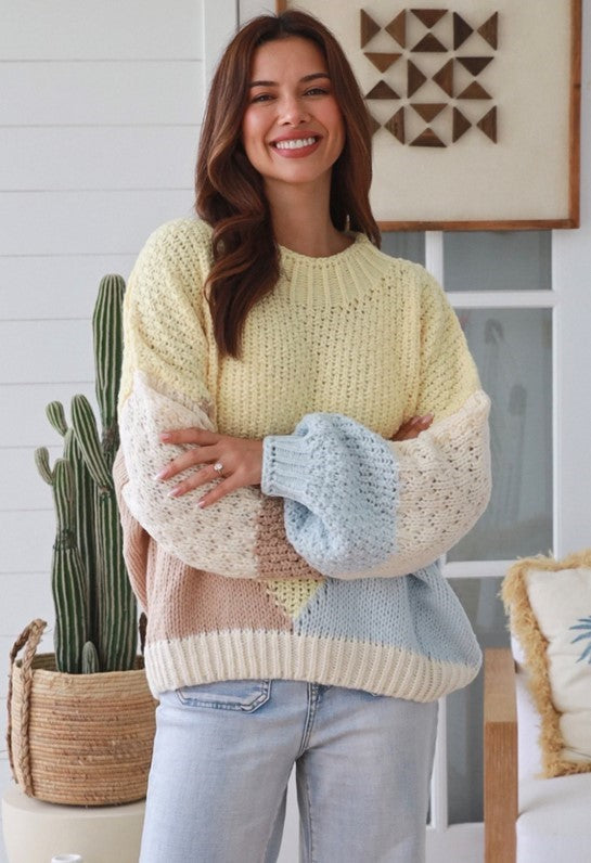 Pastel Harmony Knit Sweater