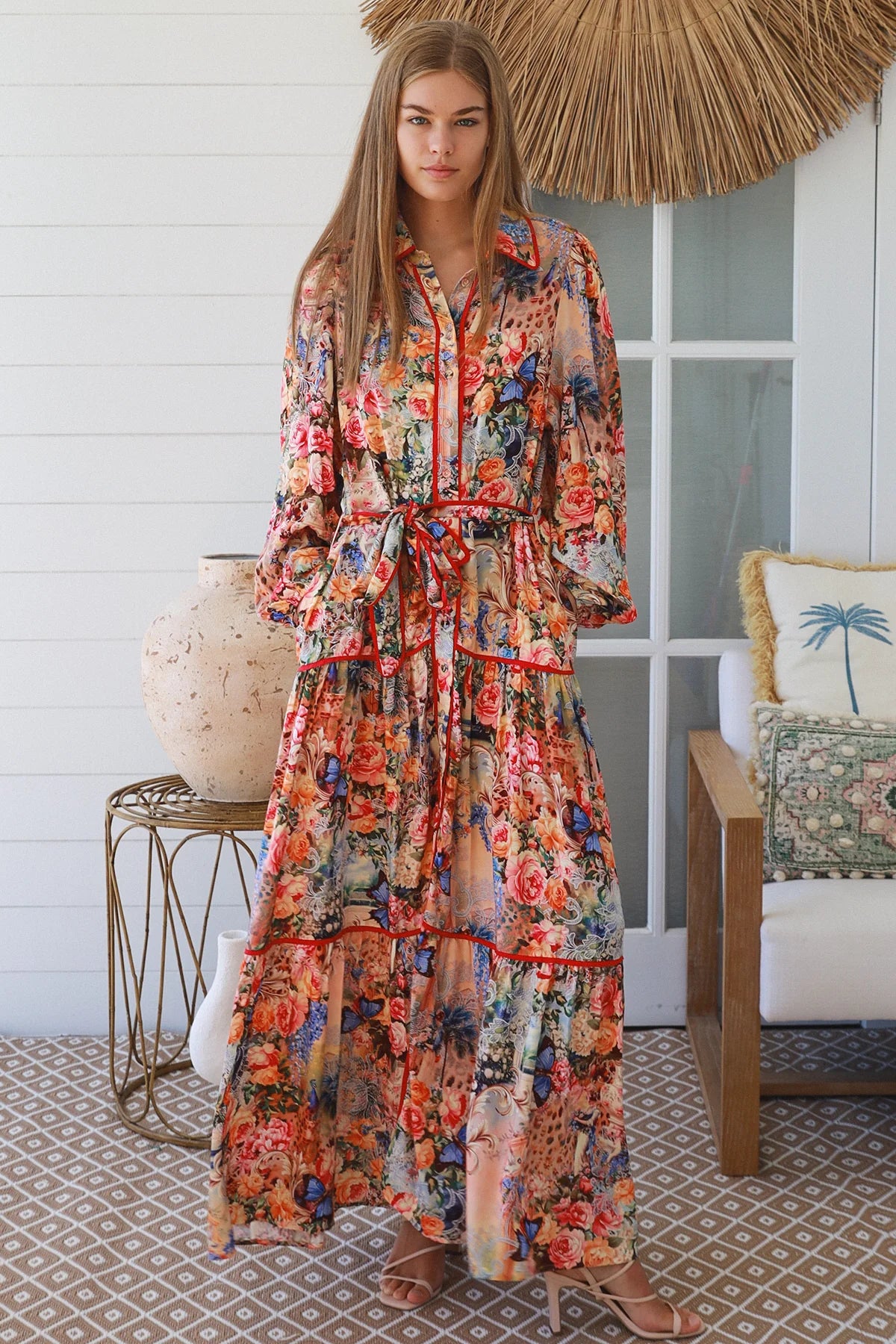 The Jardin Rouge Maxi Dress
