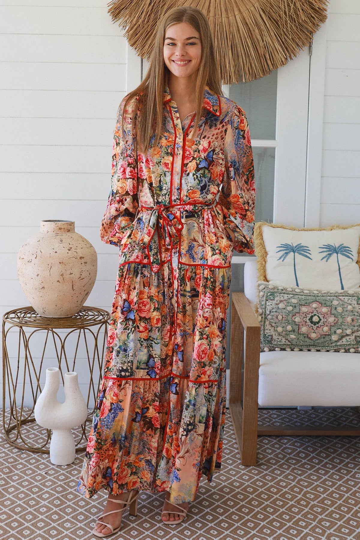 The Jardin Rouge Maxi Dress