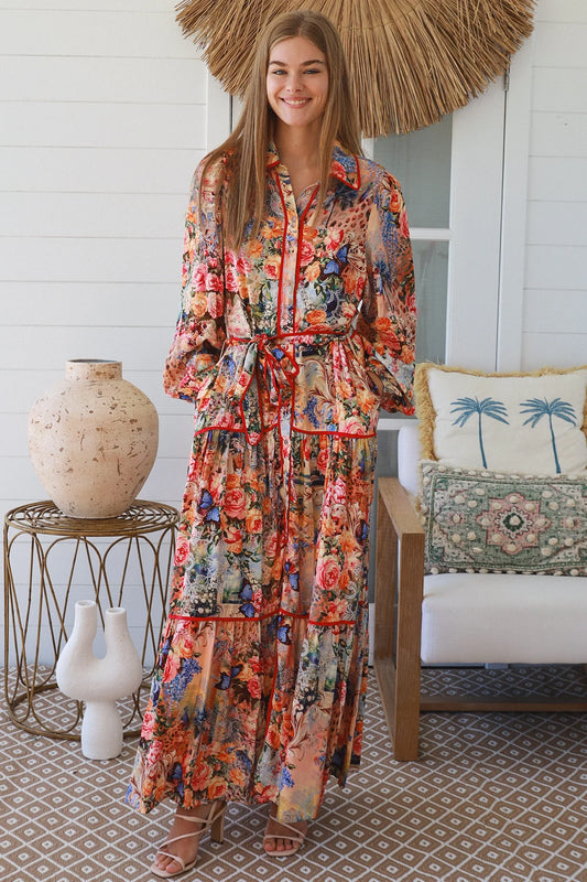 The Jardin Rouge Maxi Dress