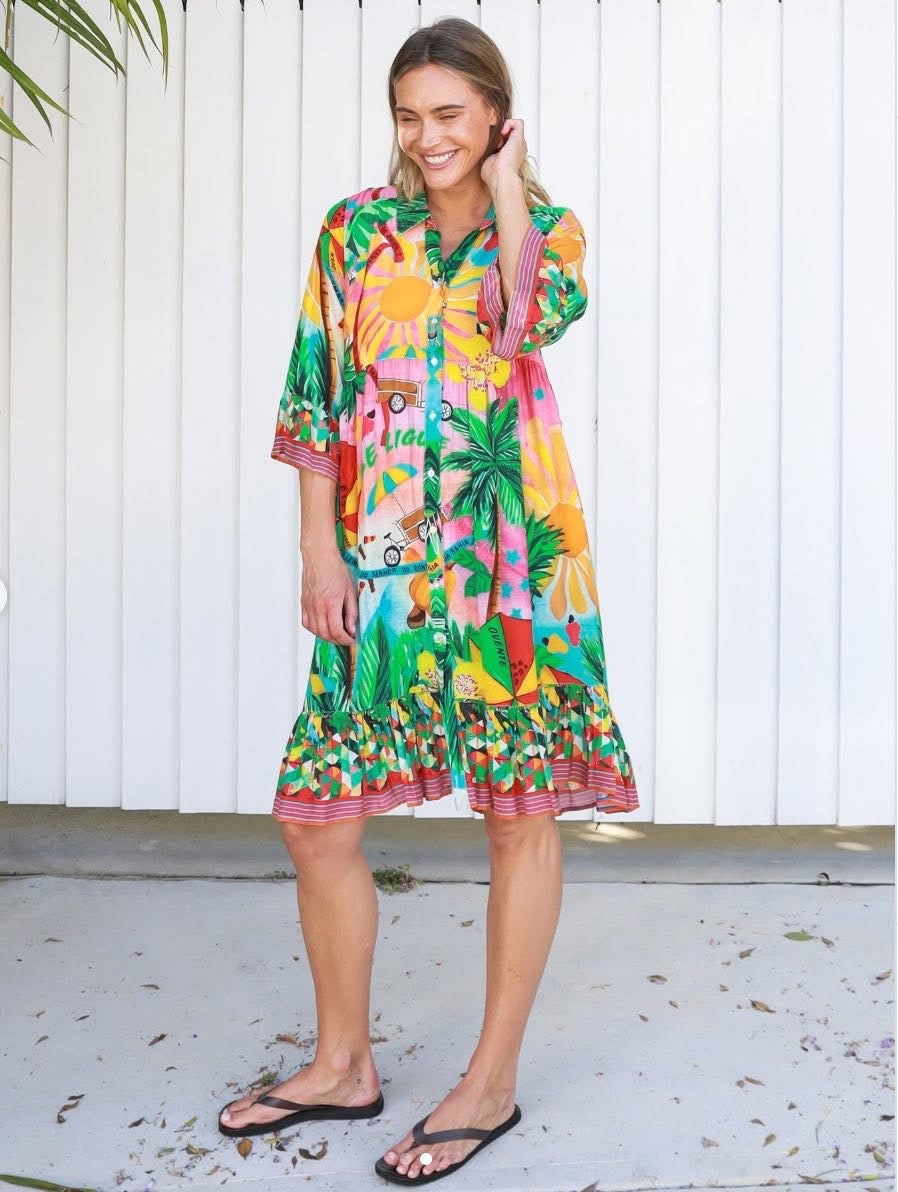 Tropical Breeze Swing Dress