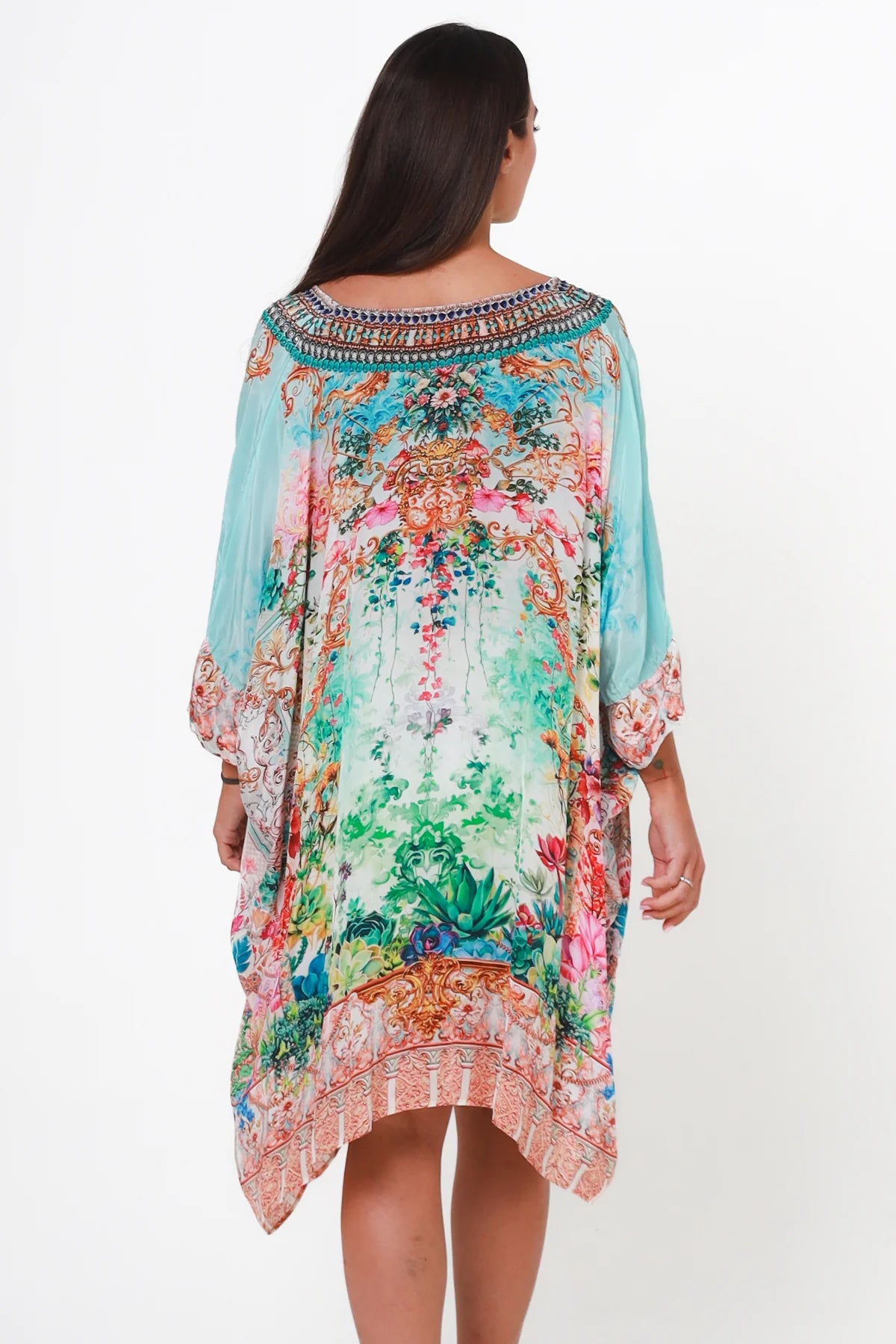 Peacock Feather Azure Garden Dress