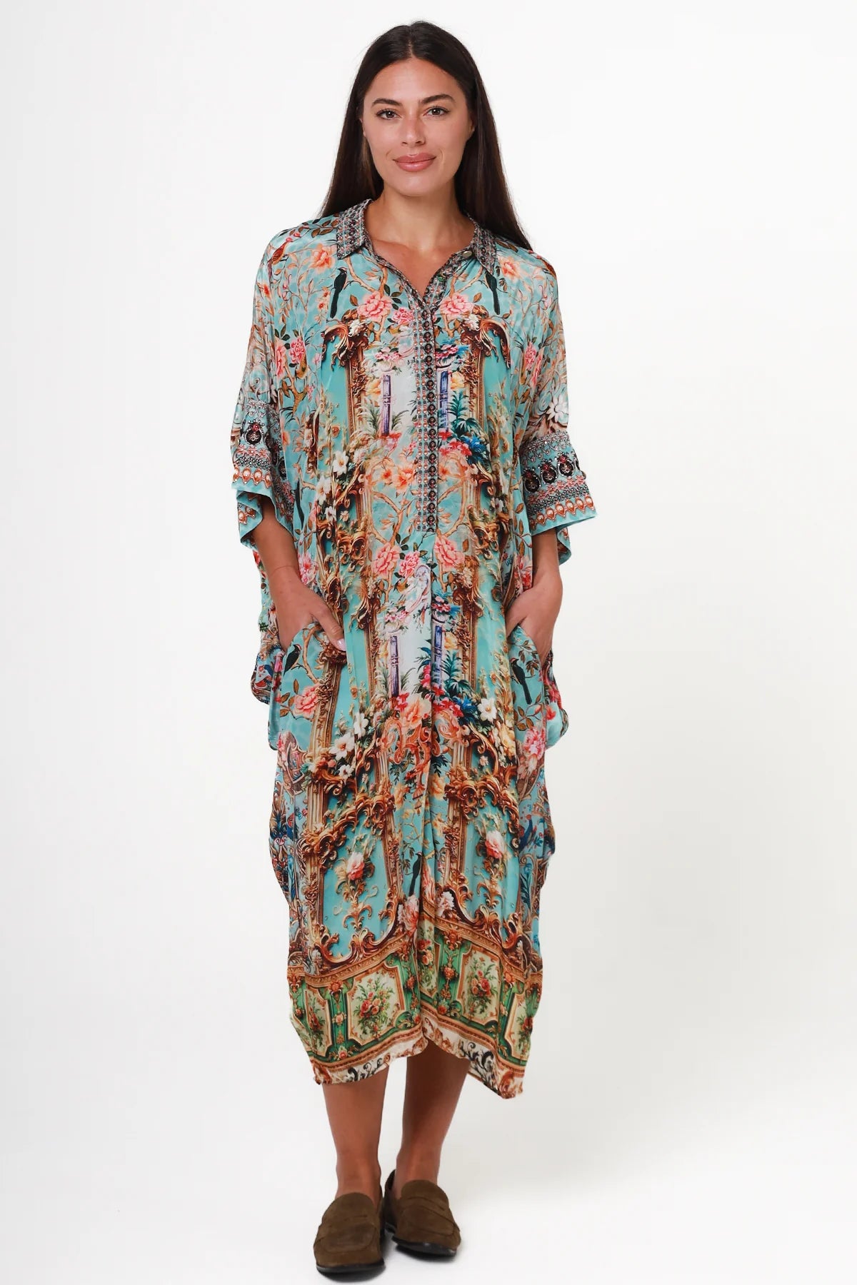 French Garden Shirt Dress