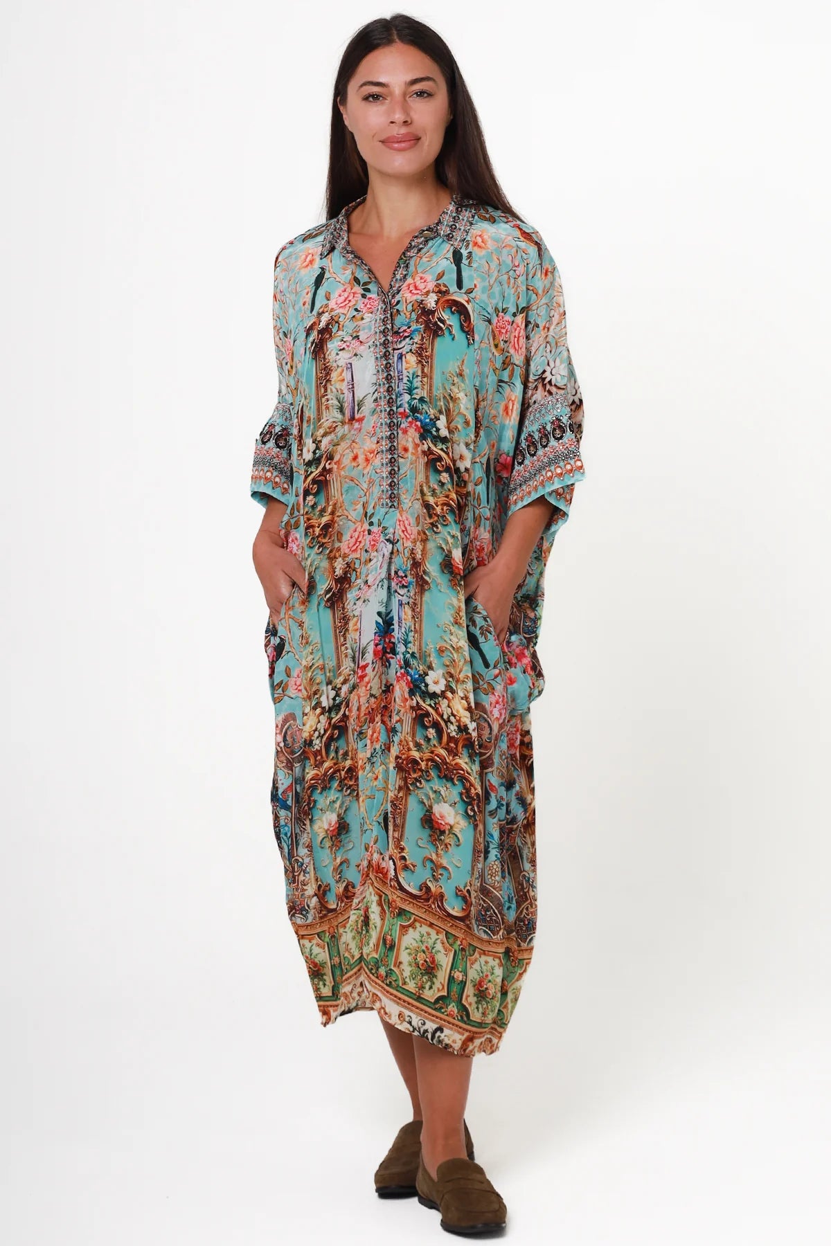 French Garden Shirt Dress