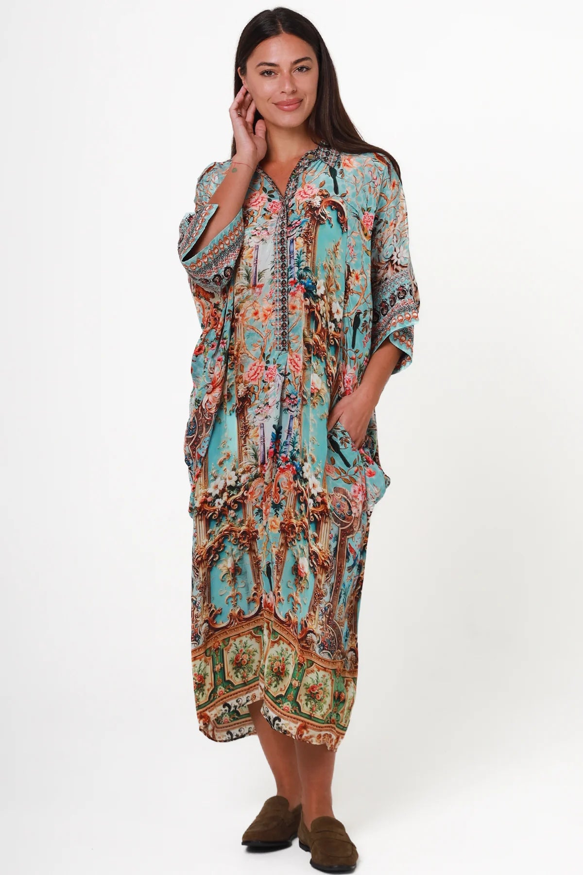 French Garden Shirt Dress