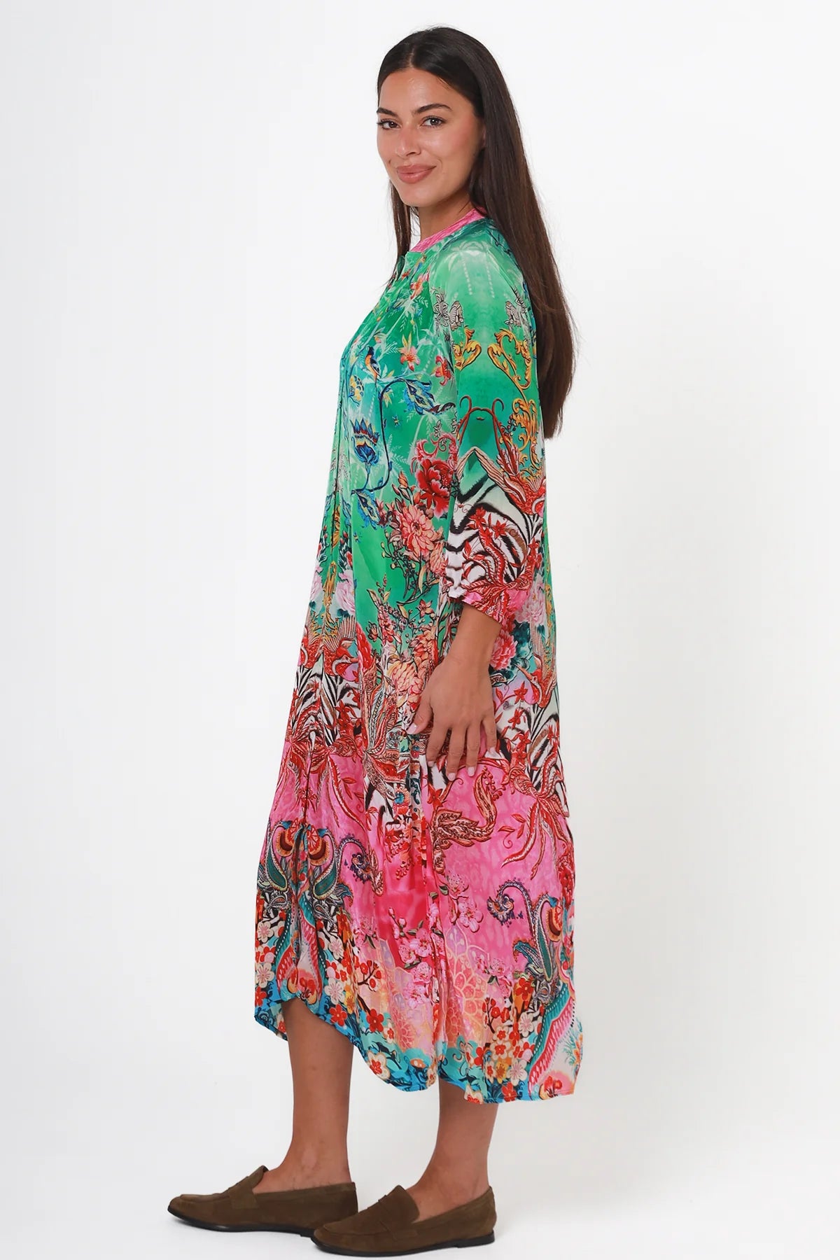 Emerald Bloom Maxi Dress