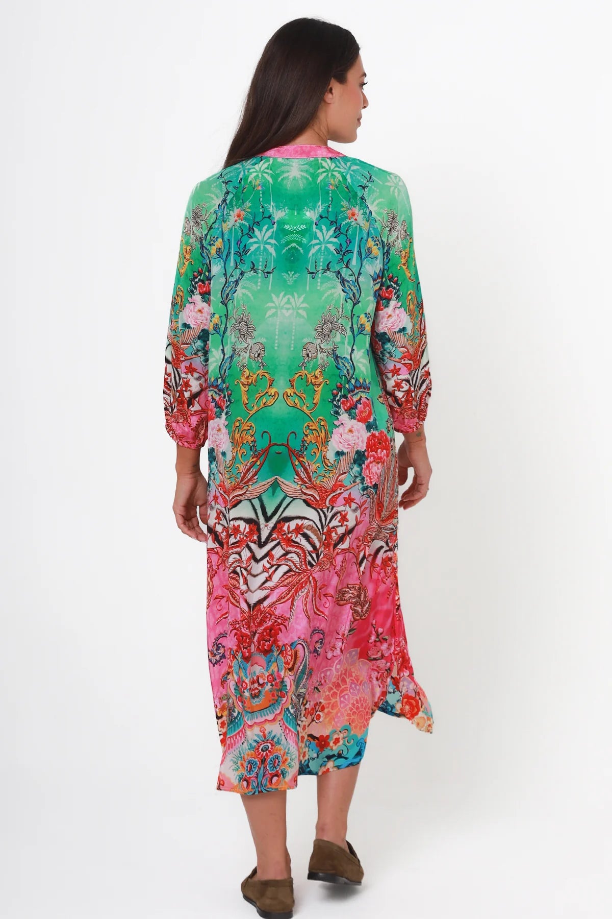 Emerald Bloom Maxi Dress