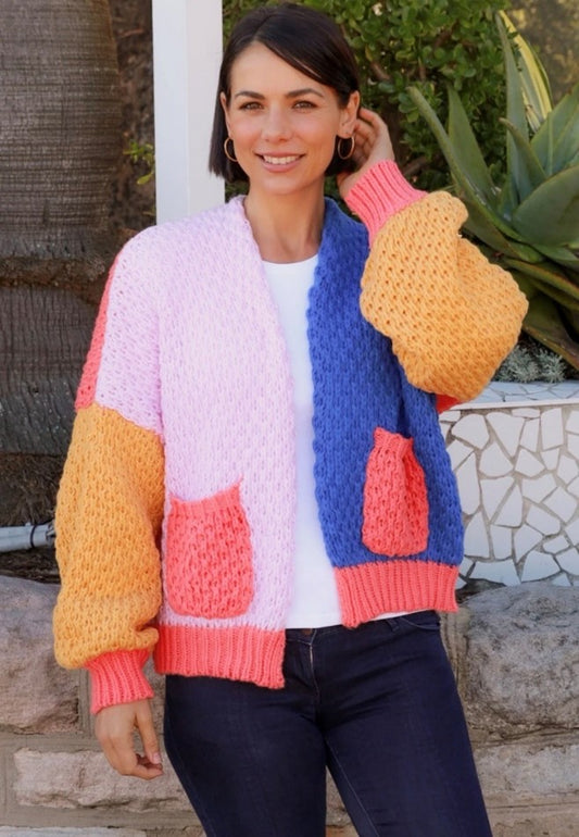 Sunset Pop Knit Cardigan