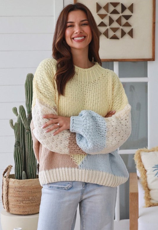 Pastel Harmony Knit Sweater
