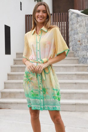 Salty Palm Amaryllis Mini Dress