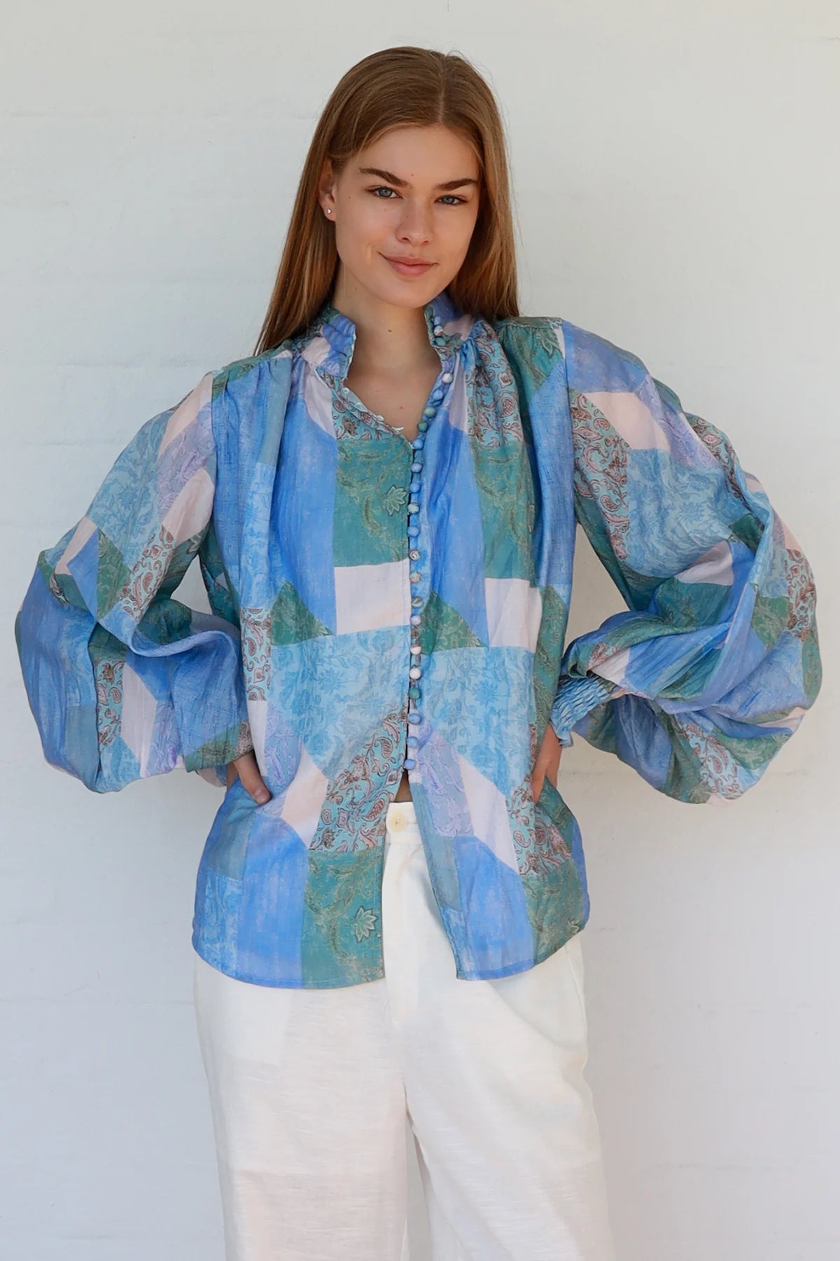 AURELIA PATCHWORK BLOUSE