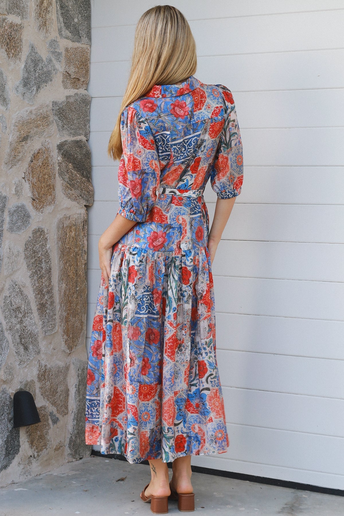 SIENNA PATCHWORK MIDI DRESS