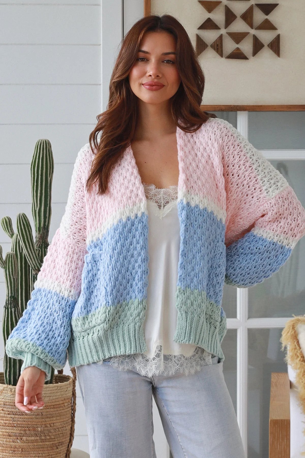 Cotton Candy Skies Chunky Knit Cardigan